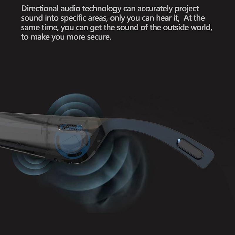 Waterproof Bluetooth Glasses Earphone - Mini Binaural Smart Call - Transparent