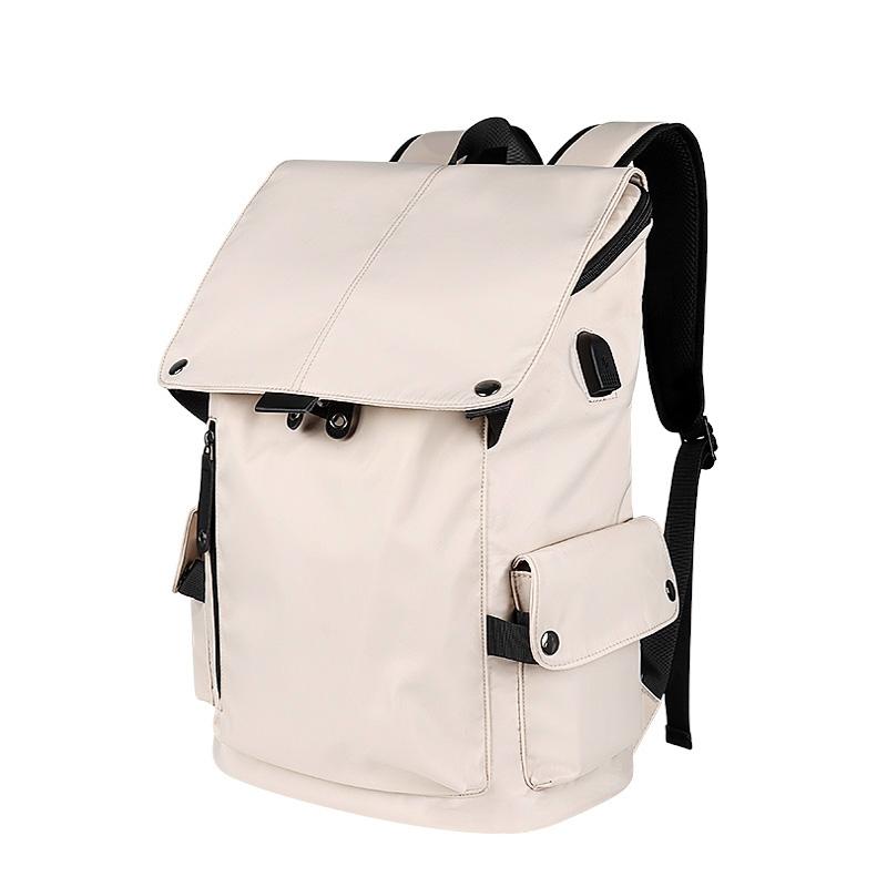 Universal Laptop Backpack With Usb Port - 13-15.6 Inch Capacity - Apricot