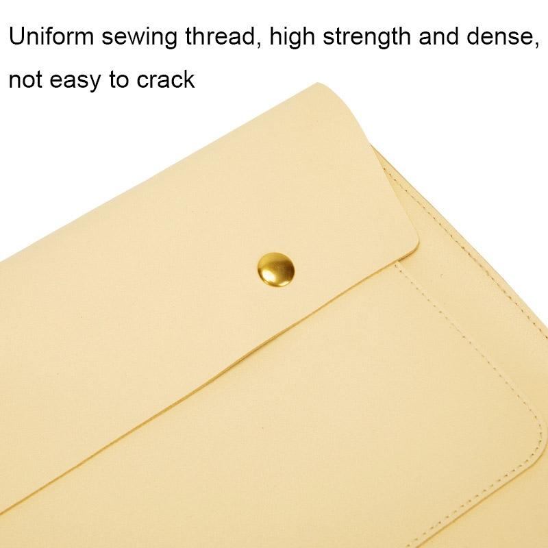 3-in-1 Waterproof Leather Laptop Liner Bag - 13 Inches - Honeydet Oranges