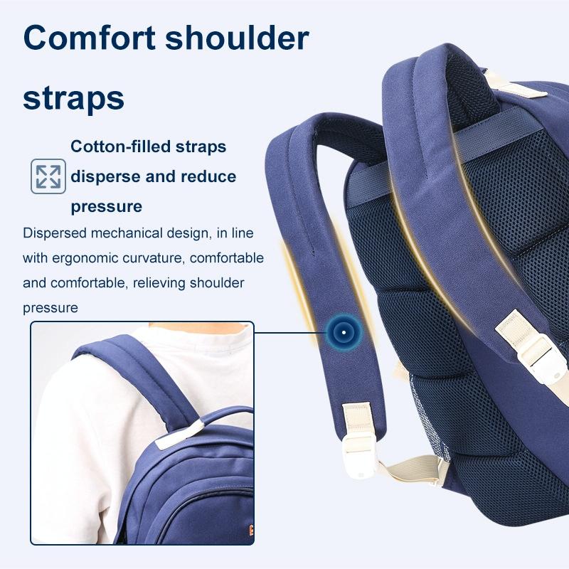 Lightweight Canvas Backpack - Compact and Durable - Light Blue 2