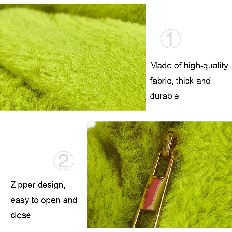 Plush Rabbit Fleece Tote with Knotted Handles - Ginger