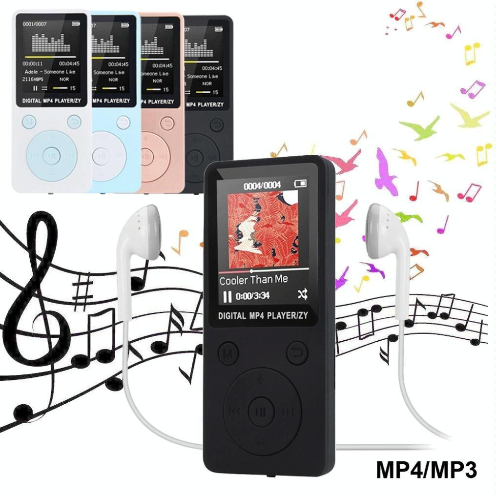 Portable Mp4 Music Player With Fm Radio & Recording Black - Pink No Memory
