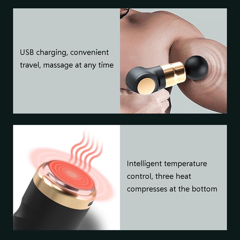 Compact Lcd Muscle Massager With Mini Fascia Gun - Pink