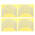 Blue Wheel Hub Sticker Set for Scooter / Bike / Electric Vehicle 2 Pcs - Yellow