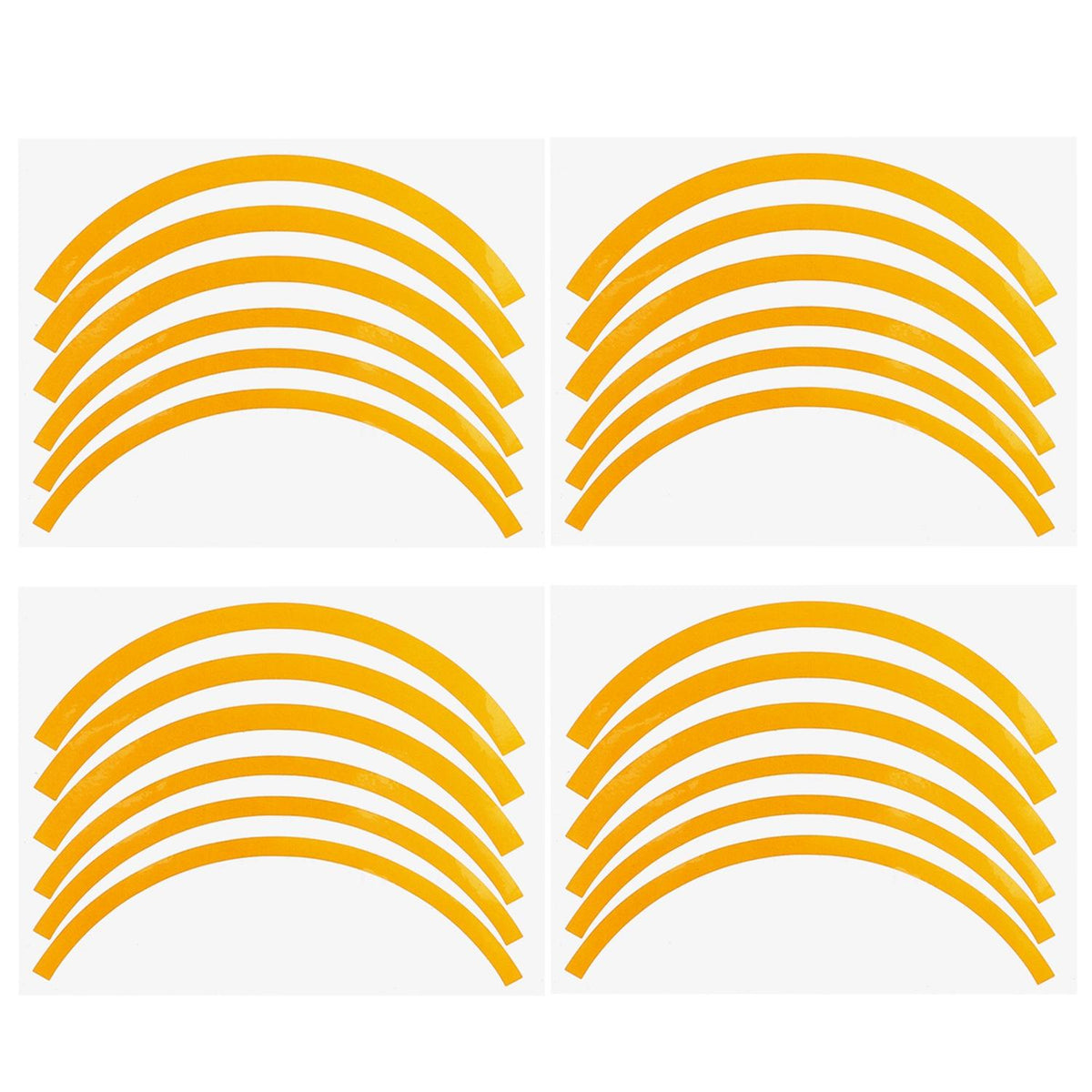 Blue Wheel Hub Sticker Set for Scooter / Bike / Electric Vehicle 2 Pcs - Yellow