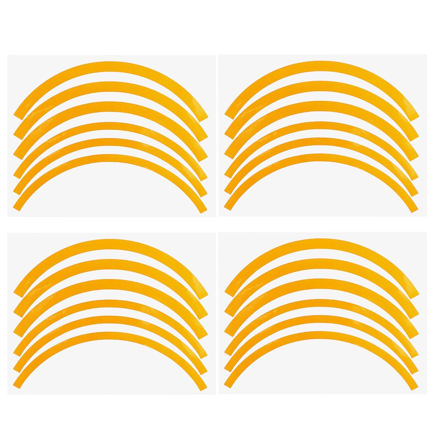 Blue Wheel Hub Sticker Set for Scooter / Bike / Electric Vehicle 2 Pcs - Yellow