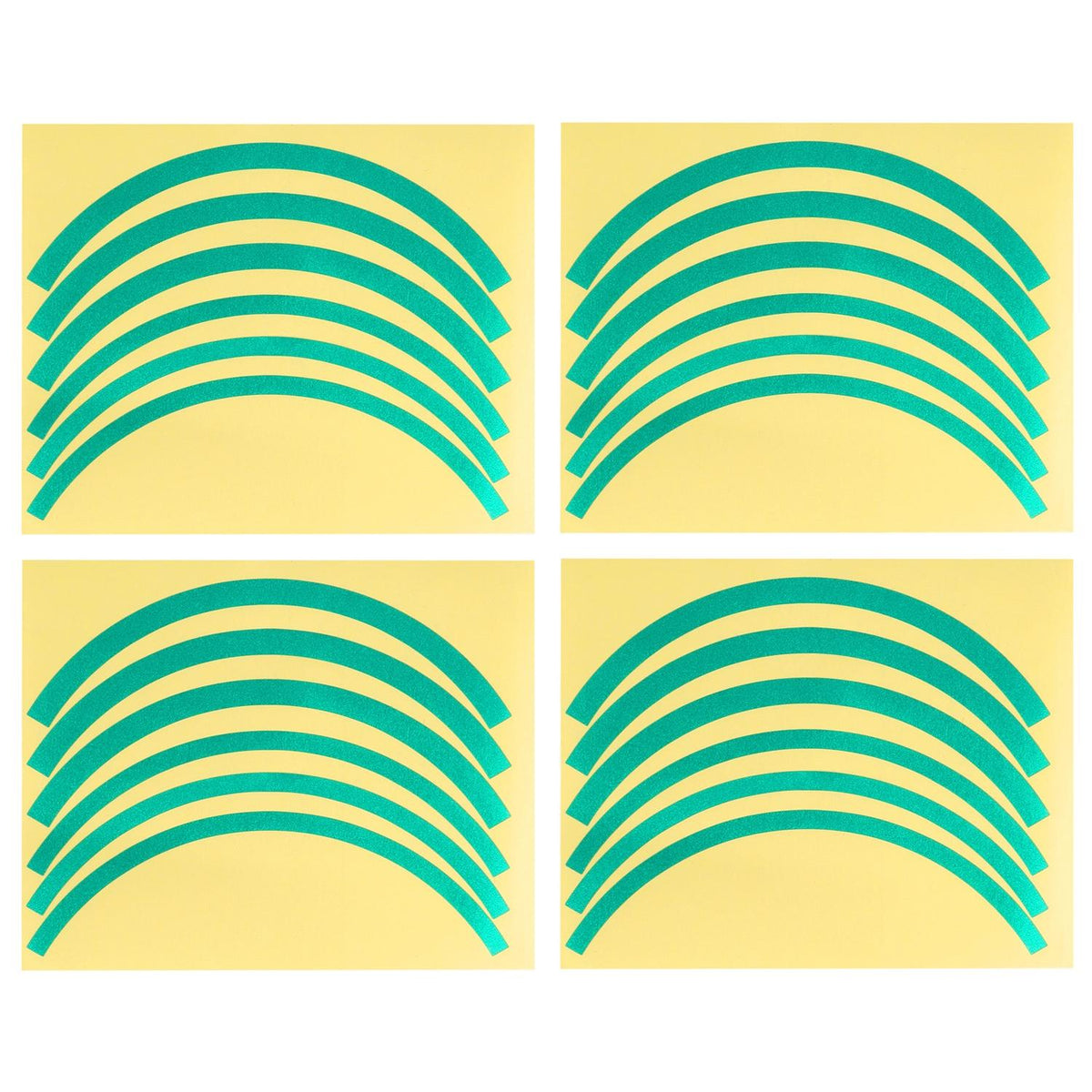 Blue Wheel Hub Sticker Set for Scooter / Bike / Electric Vehicle 2 Pcs - Yellow