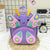 Girls' Butterfly Backpack - Compact and Colourful - Rose Red