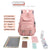 Teen Girls' Anti-theft College Backpack - Secure & Stylish - Soft Pink