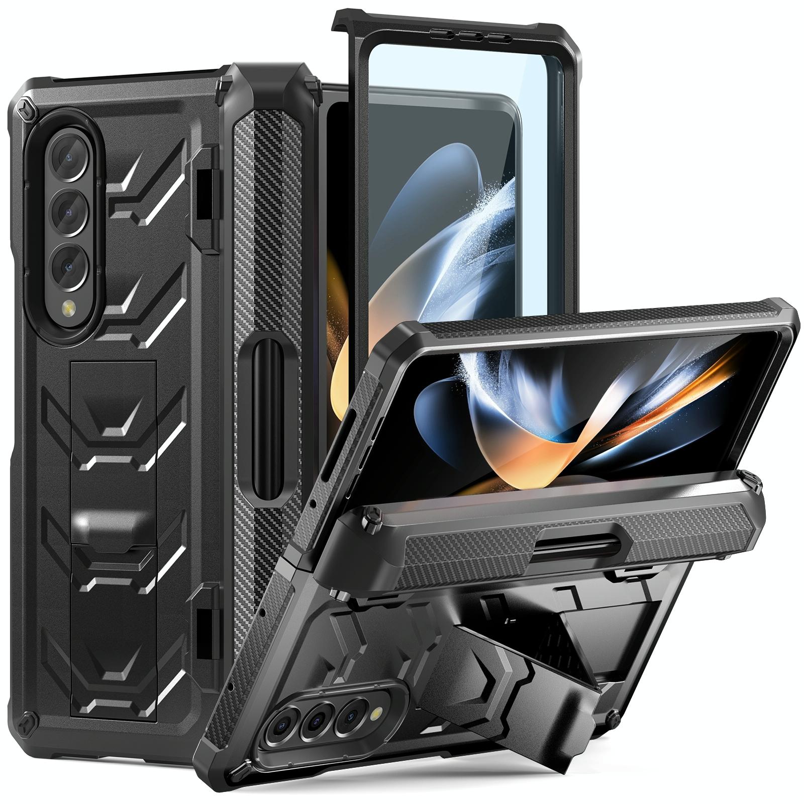 For Samsung Galaxy Z Fold4 5G Foldable Shockproof Phone Case - Orange