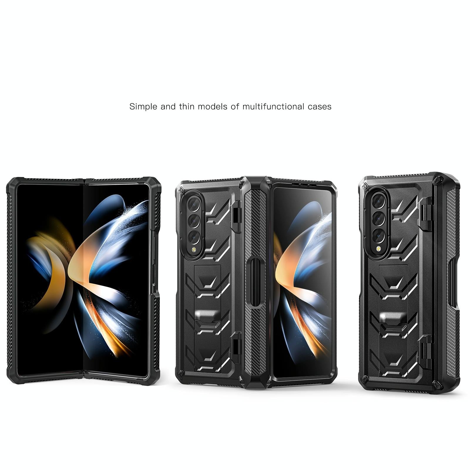 For Samsung Galaxy Z Fold4 5G Foldable Shockproof Phone Case - Orange