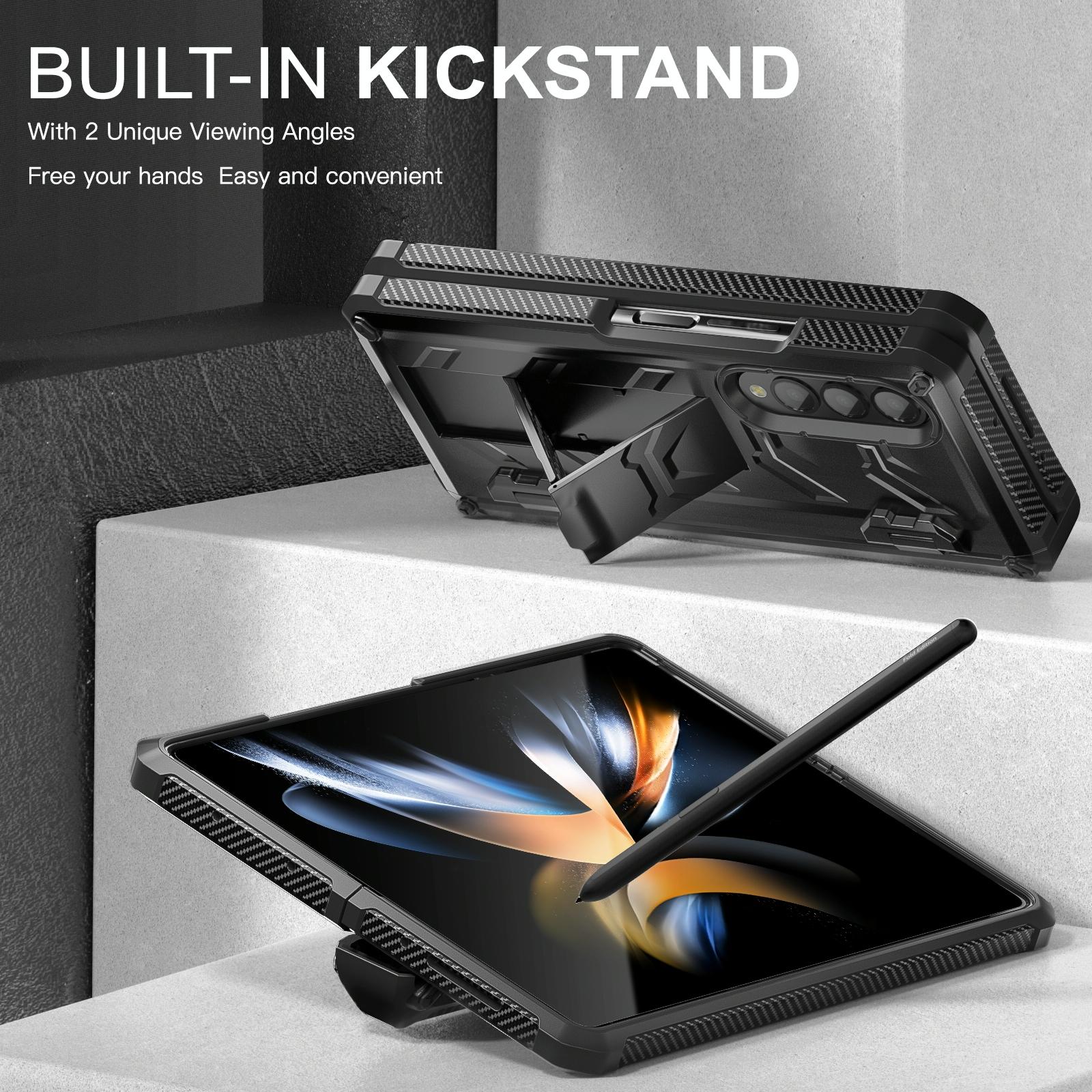 For Samsung Galaxy Z Fold4 5G Foldable Shockproof Phone Case - Orange