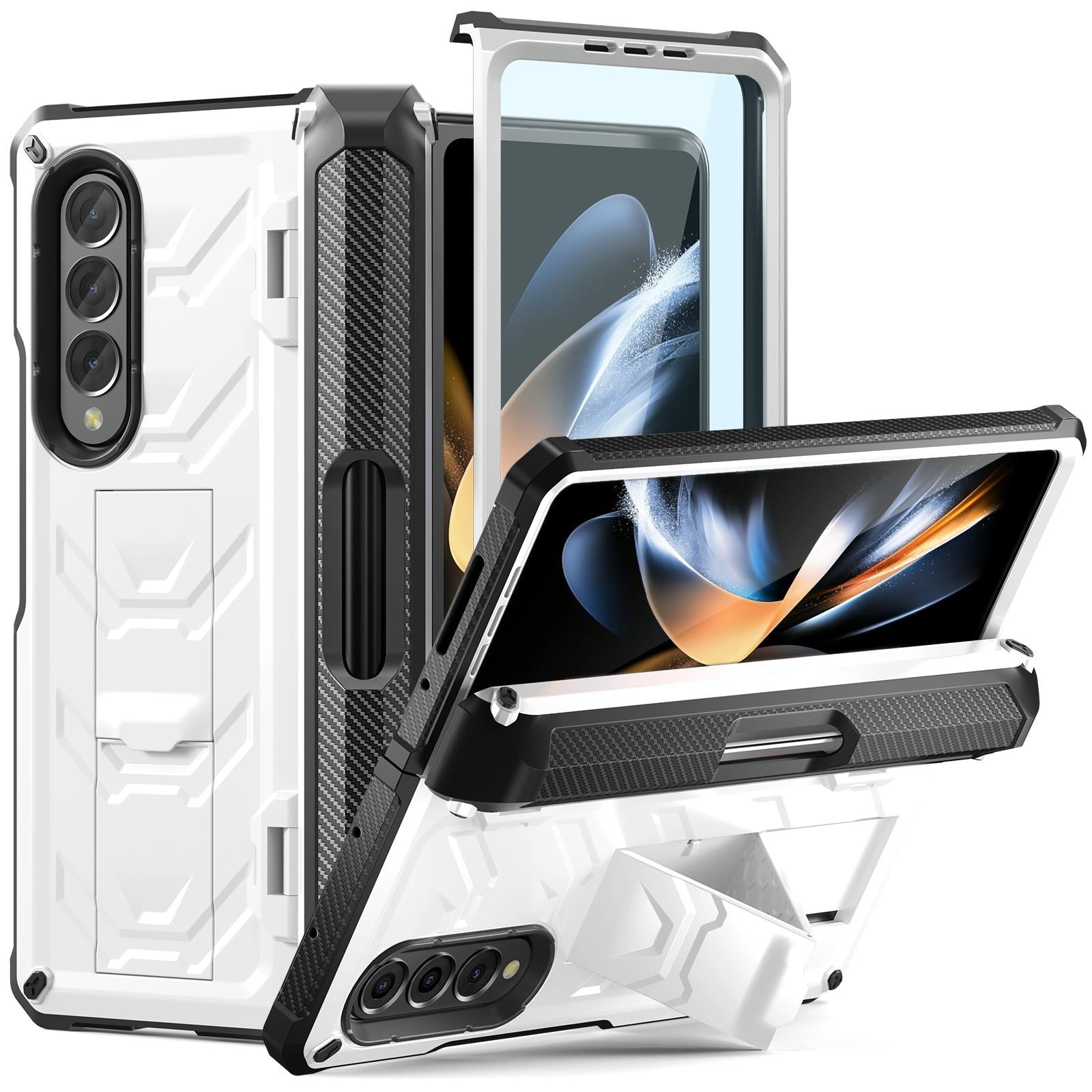 For Samsung Galaxy Z Fold4 5G Foldable Shockproof Phone Case - Orange