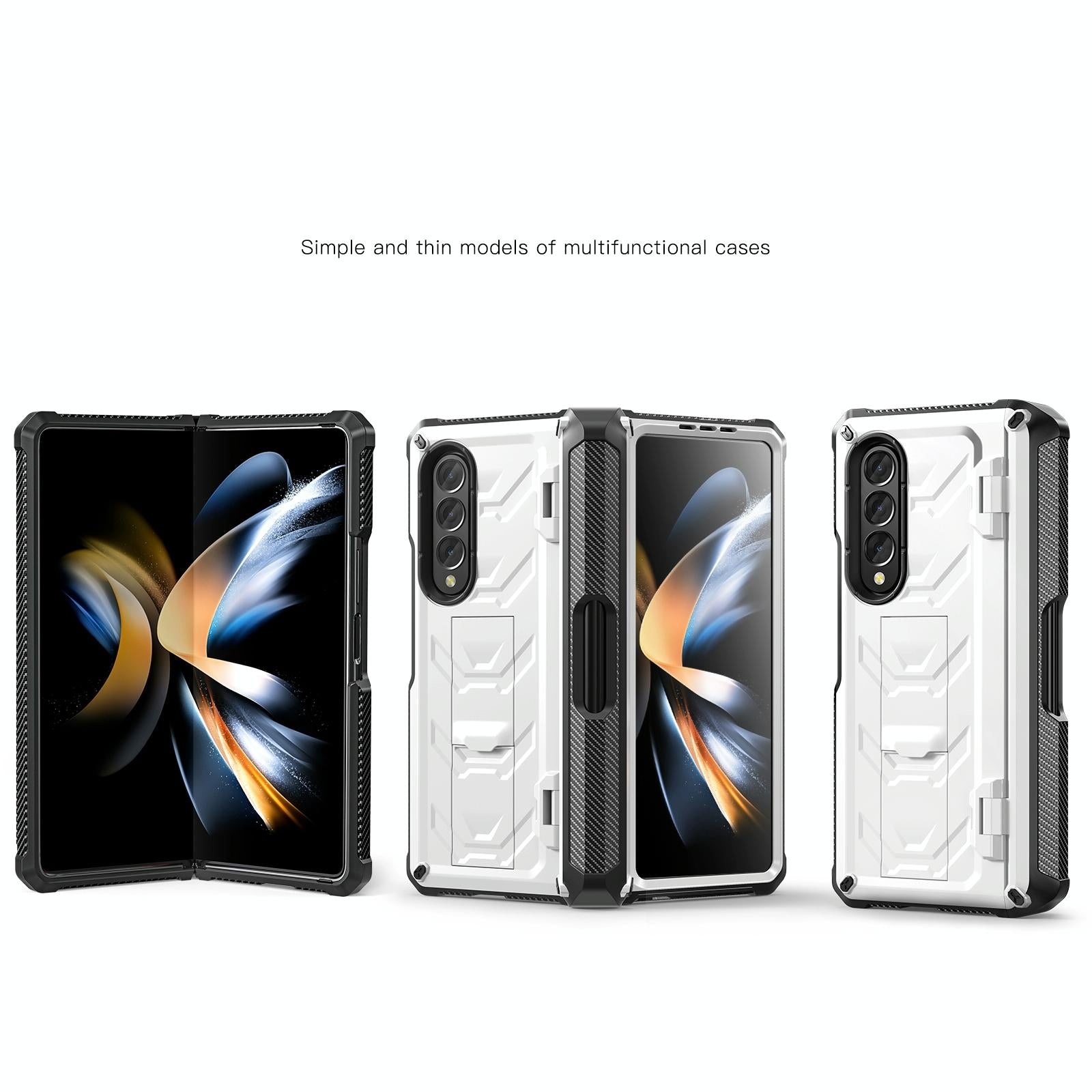 For Samsung Galaxy Z Fold4 5G Foldable Shockproof Phone Case - Orange