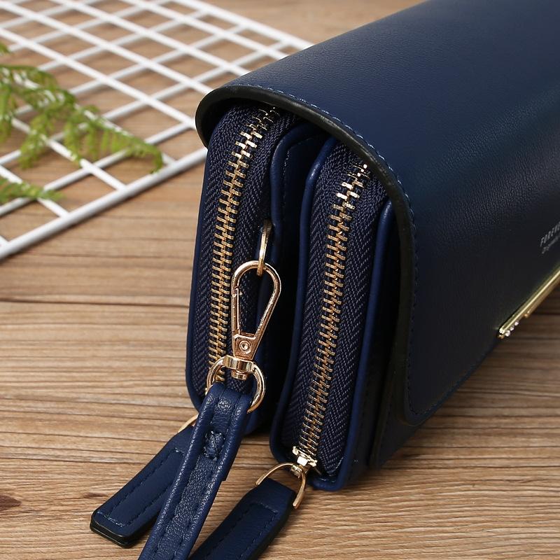 Large Capacity Women Wallet Clutch Bag Versatile Crossbody - Blue