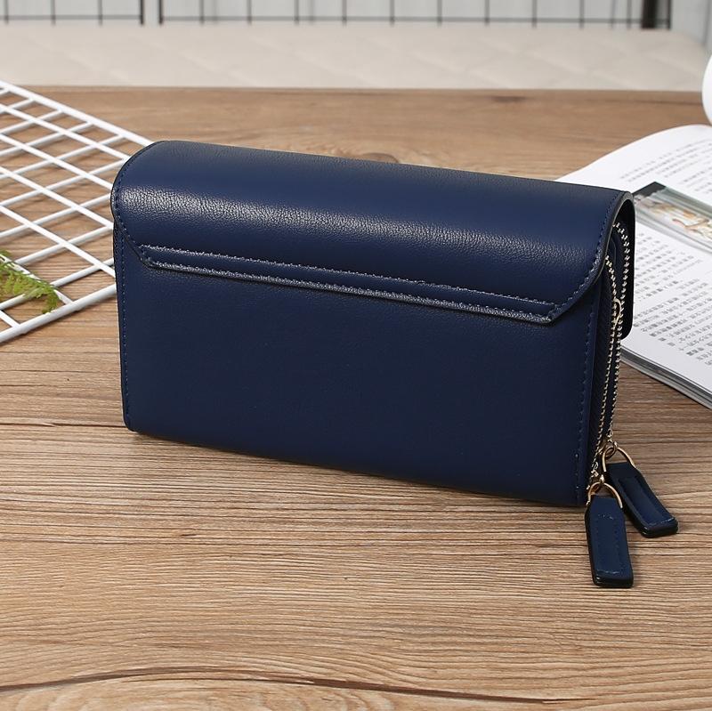 Large Capacity Women Wallet Clutch Bag Versatile Crossbody - Blue