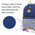 Printed Canvas Backpack Set - 3 Pieces - Navy Blue