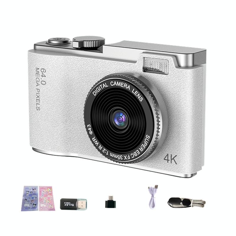 Retro Kids Camera With Dual-Lens 4K Hd Ccd - 2.4 Inch - Purple