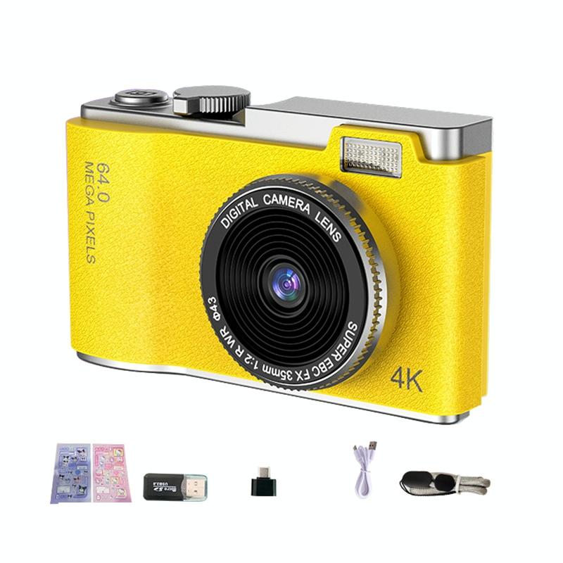 Retro Kids Camera With Dual-Lens 4K Hd Ccd - 2.4 Inch - Purple