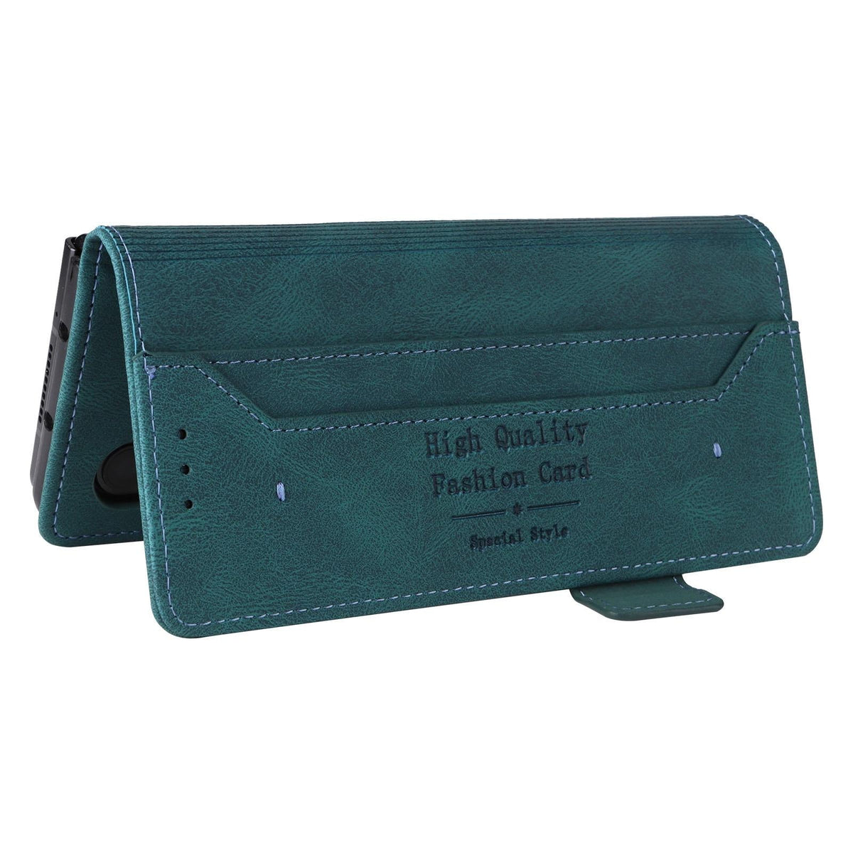 For Samsung Galaxy Z Fold4 5G Leather Flip Case With Magnetic Clasp - Purple