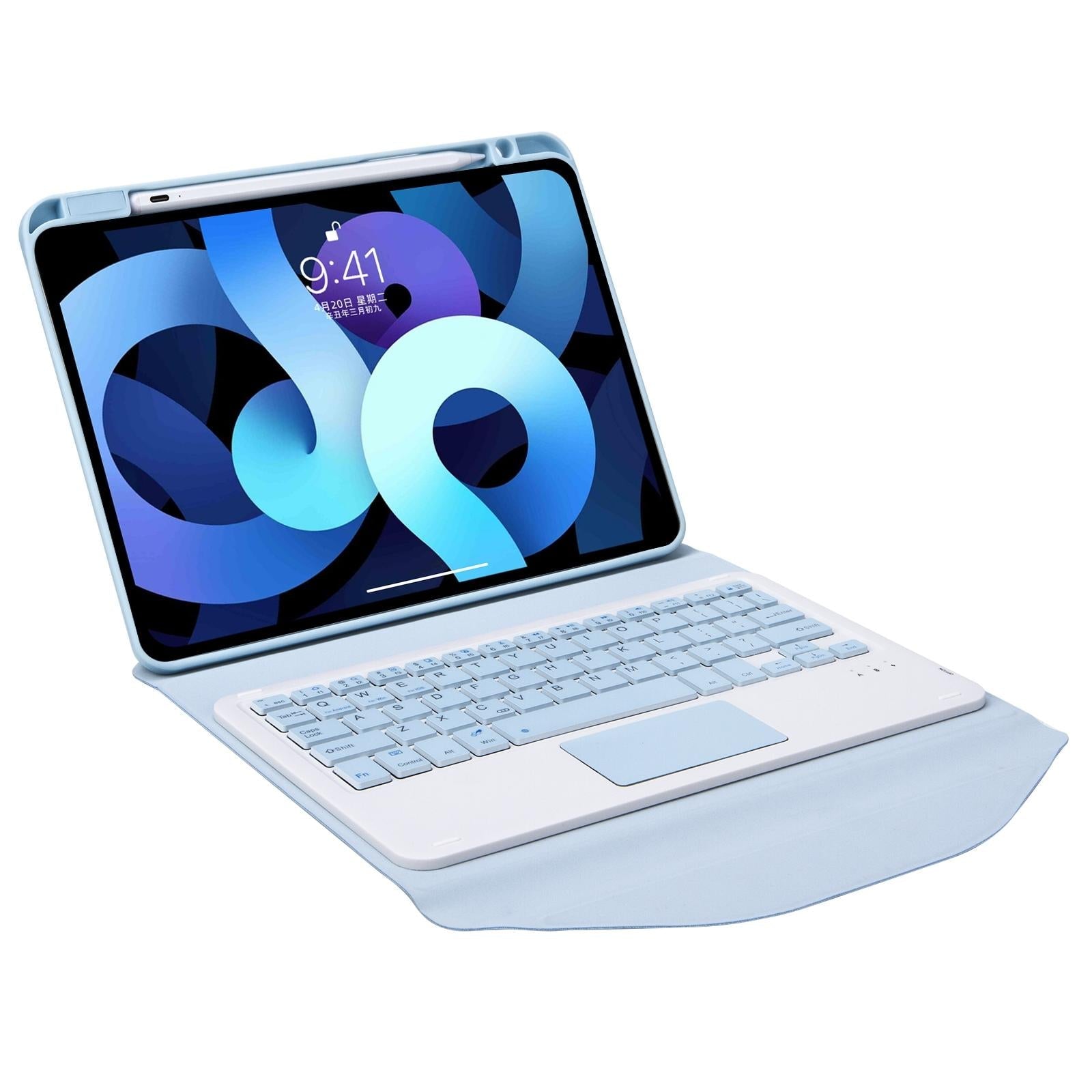 Bluetooth Keyboard Leather Case For Ipad Pro 11 With Pen Slot And Touchpad - Green