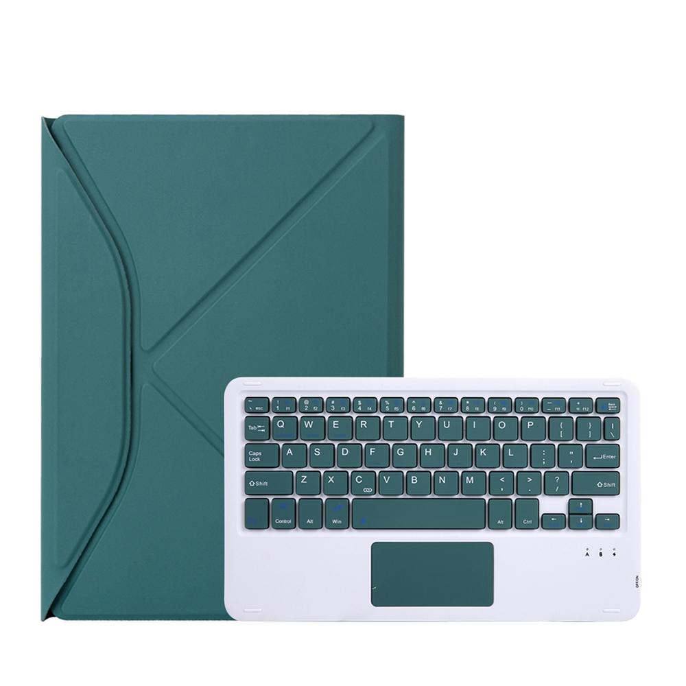 Bluetooth Keyboard Leather Case For Ipad Pro 11 With Pen Slot And Touchpad - Green