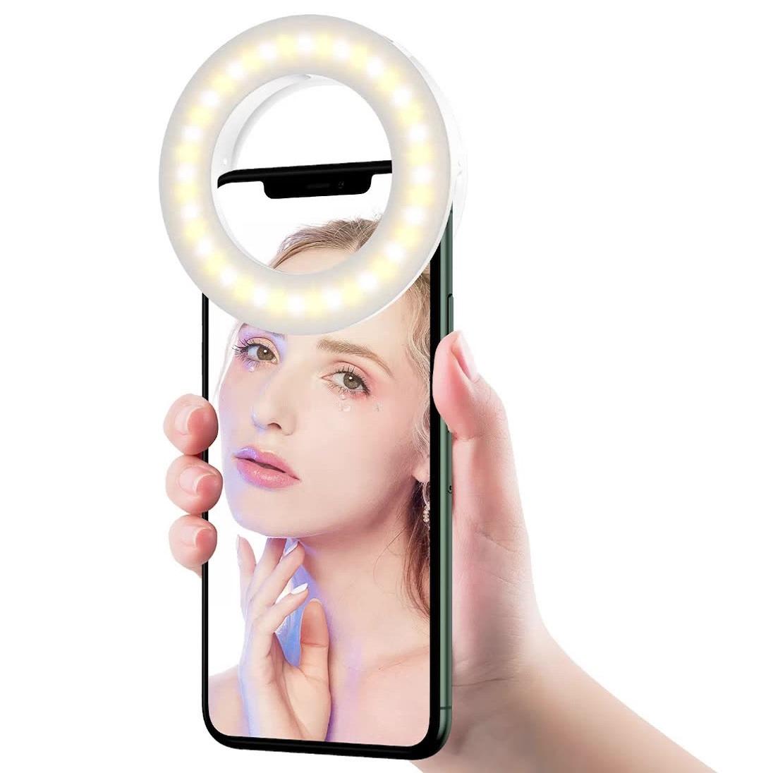 Selfie Ring Light for Mobile Phones - Beauty Enhancer - Black