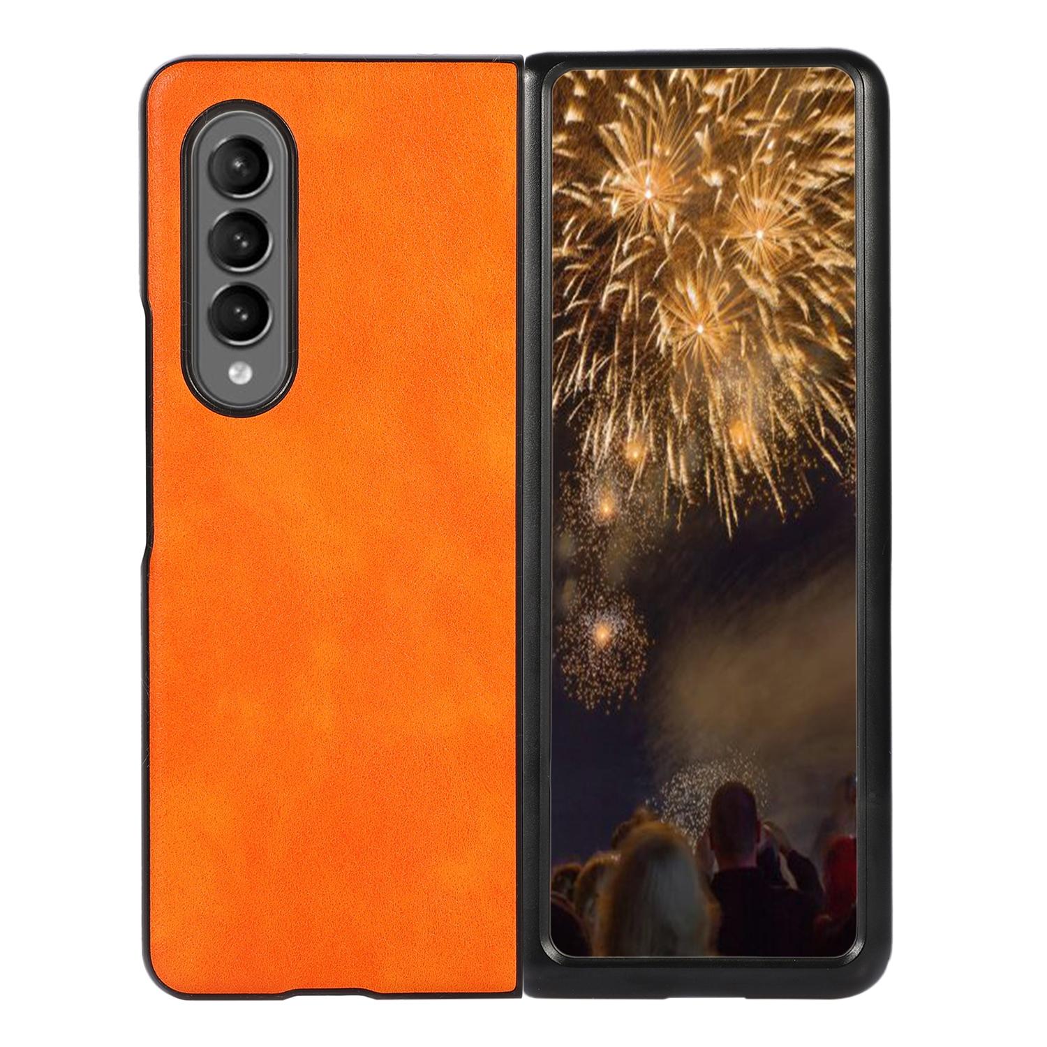 For Samsung Galaxy Z Fold4 5G Two Tone Litchi Pu Case - Slim & Stylish - Green