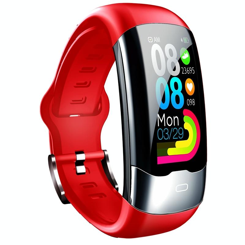 Smart Bracelet With Tft Hd Display Blood Oxygen &amp; Sleep Monitoring - Red