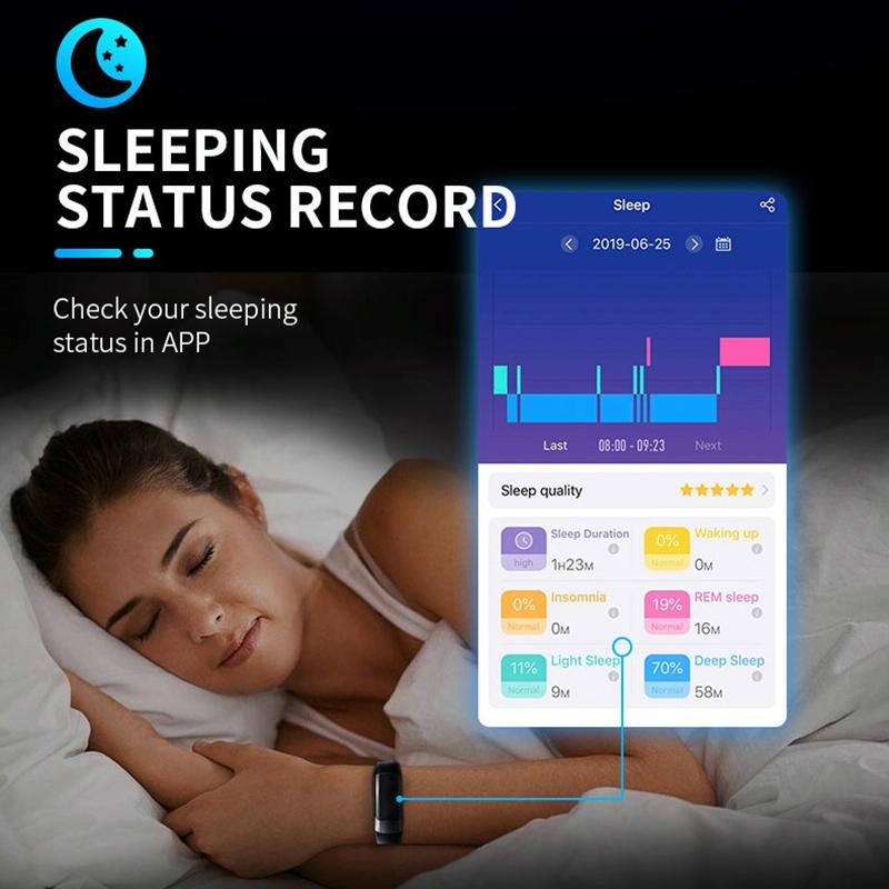 Smart Bracelet With Tft Hd Display Blood Oxygen & Sleep Monitoring - Red