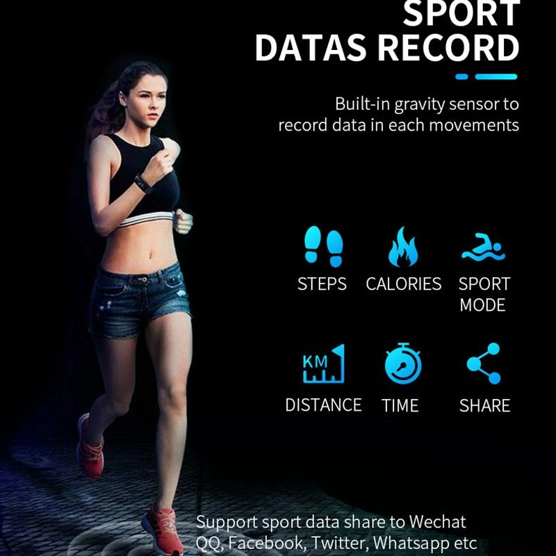 Smart Bracelet With Tft Hd Display Blood Oxygen & Sleep Monitoring - Red