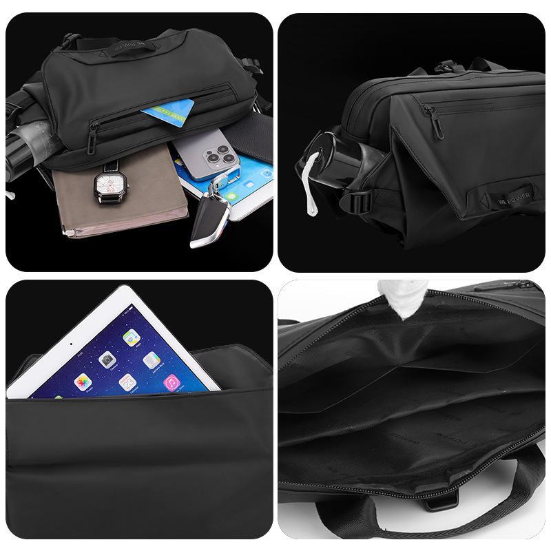 3 Point Strap Men Cycling Chest Bag Anti Sway Design - Deep Blue