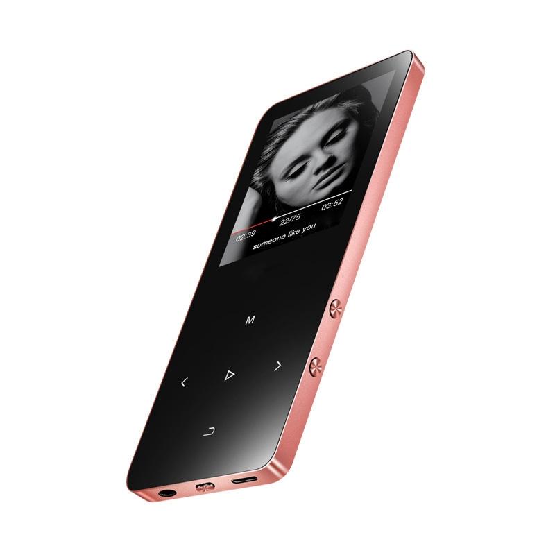 1.8 Inch Metal Bluetooth Mp3 / Mp4 Player With Touch Screen 8Gb - 8Gb Rose Gold