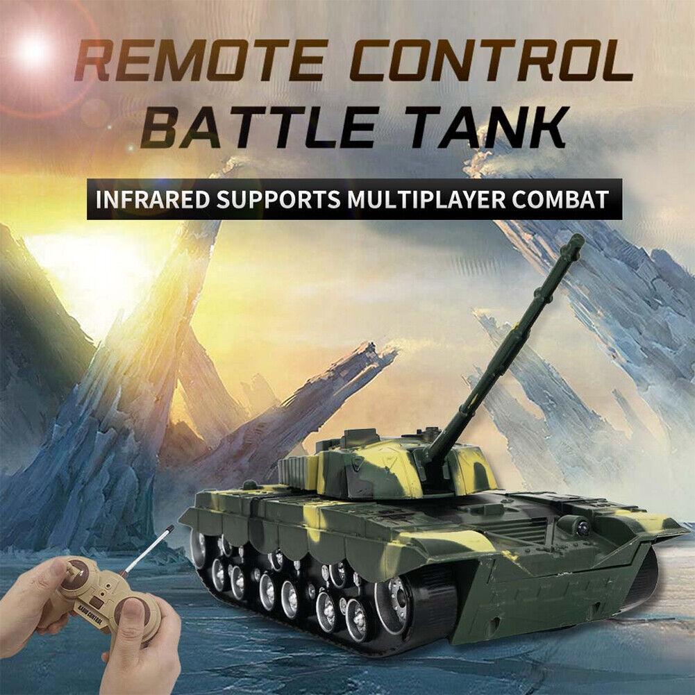 1 32 Four-way Rc Tank with Remote Control - Yellow