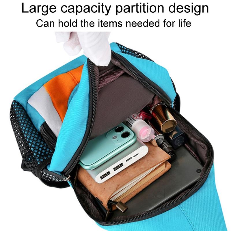 Multifunctional Crossbody Backpack For Outdoor Adventures - Sky Blue And Yellow