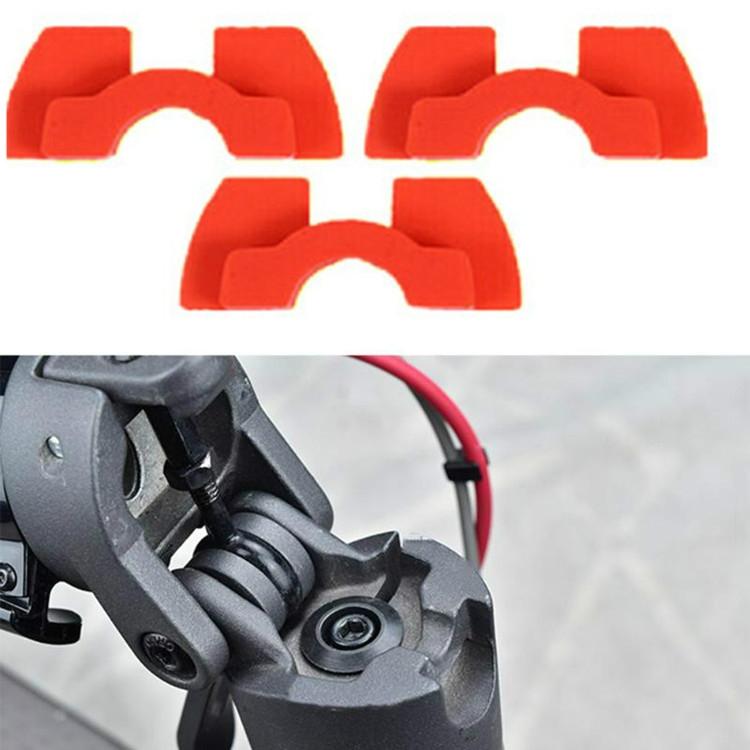 3-piece Shockproof Rubber Dampers for Xiaomi M365 Scooter - Red
