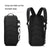 Waterproof Fitness Backpack For Swimming And Travel - Simple Black Bottom Blue Word