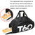 Waterproof Fitness Backpack For Swimming And Travel - Simple Black Bottom Blue Word