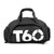 Waterproof Fitness Backpack For Swimming And Travel - Simple Black Bottom Blue Word