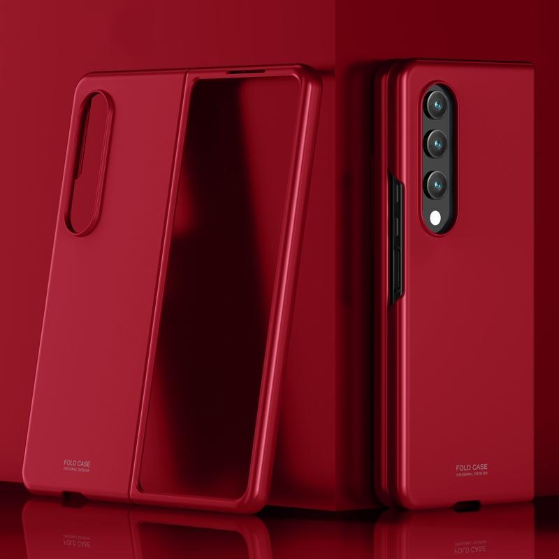 For Samsung Galaxy Z Fold4 5G Shockproof Skin - Breathable &amp; Protective - Red