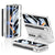 For Samsung Galaxy Z Fold4 5G Foldable Magnetic Flip Case With Holder & Pen Slot - Gkk - Silver