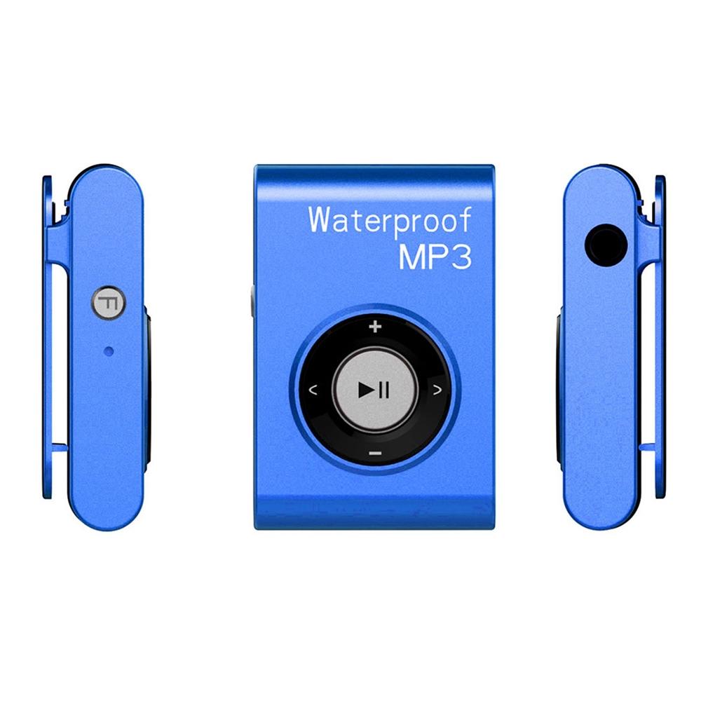 Waterproof Mp3 Player For Swimming & Diving 4Gb Memory Fm Radio Blue