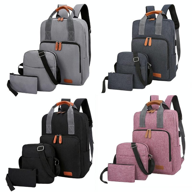 3-in-1 Student Usb Backpack - Multi-functional - Black