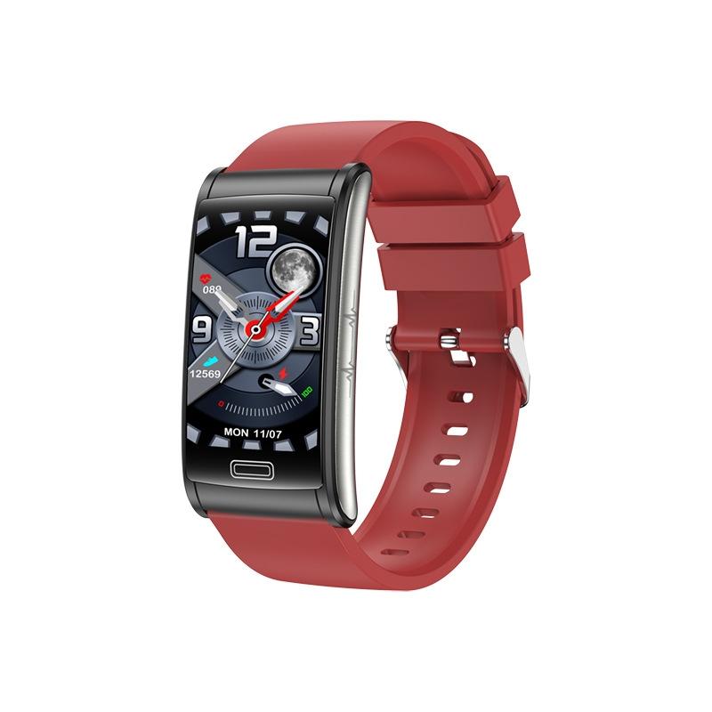 Smart Watch With Heart Rate And Blood Pressure Monitoring - Colour Screen - Red