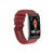 Smart Watch With Heart Rate And Blood Pressure Monitoring - Colour Screen - Red