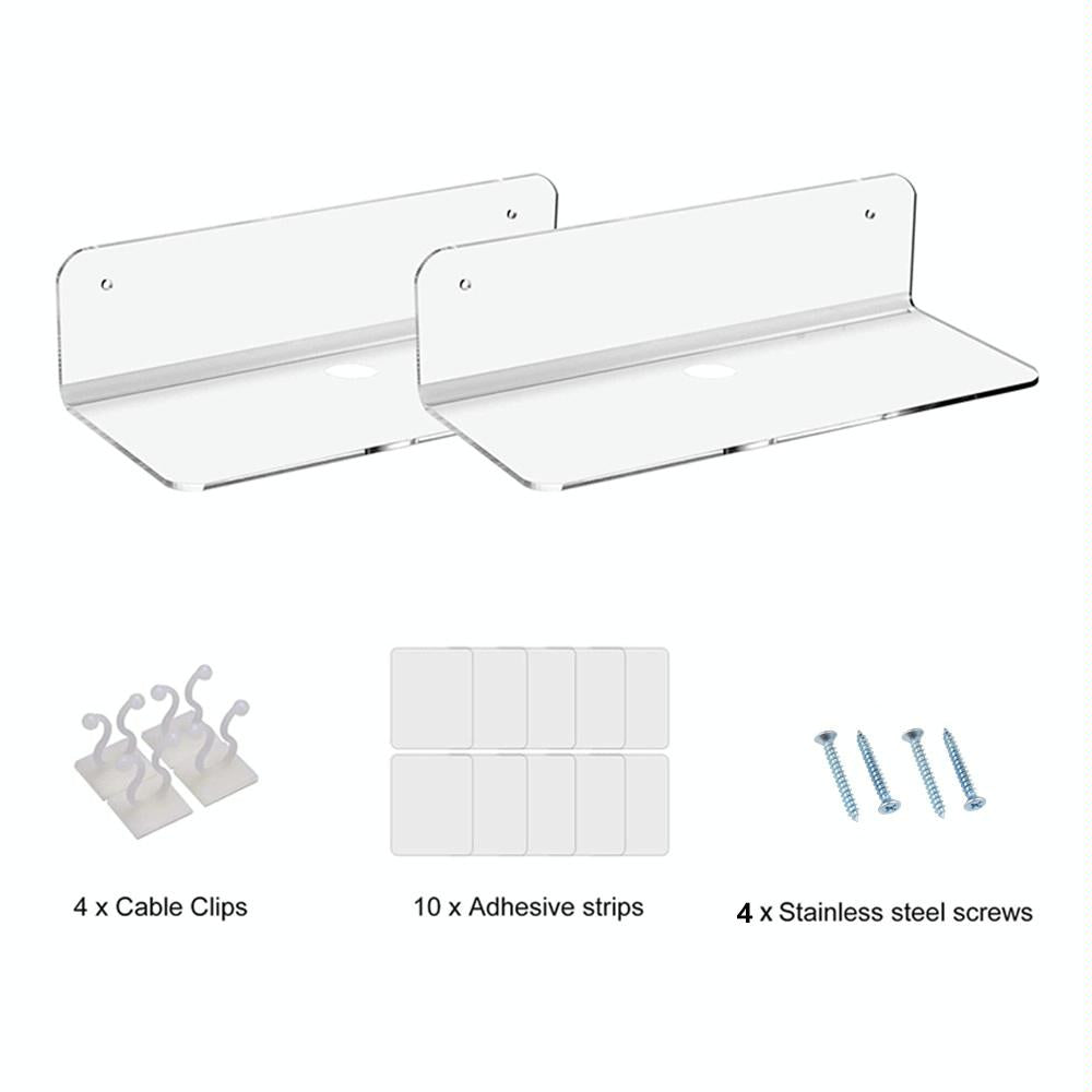 Set of 2 Wall Mounts for Speakers and Surveillance Cameras - White