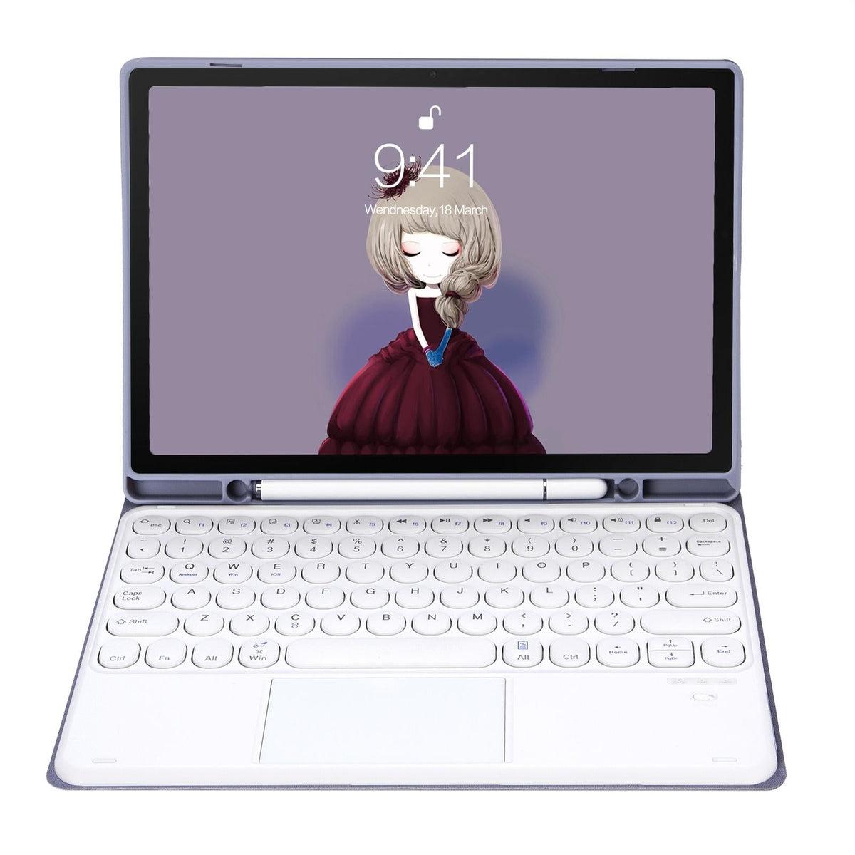 Detachable Bluetooth Keyboard Leather Case For Ipad Air 4 / 5 With Touch Control And Skin Feel Texture - Dark Green