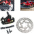 Upgraded 3-in-1 Scooter Brake & Seat Set for Xiaomi M365 Pro - Black Brake + Silver Adapter
