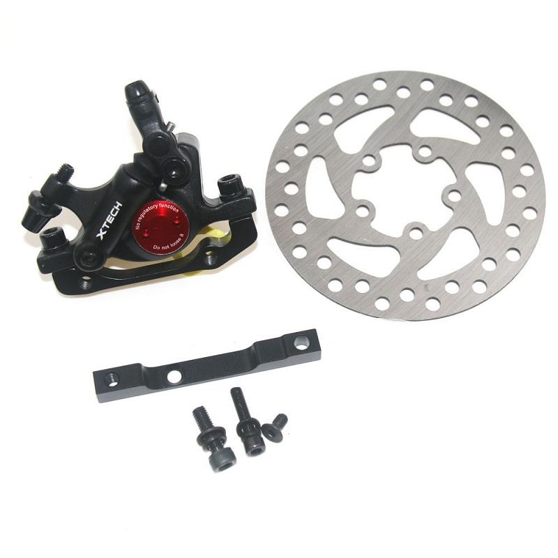 Upgraded 3-in-1 Scooter Brake & Seat Set for Xiaomi M365 Pro - Black Brake + Silver Adapter