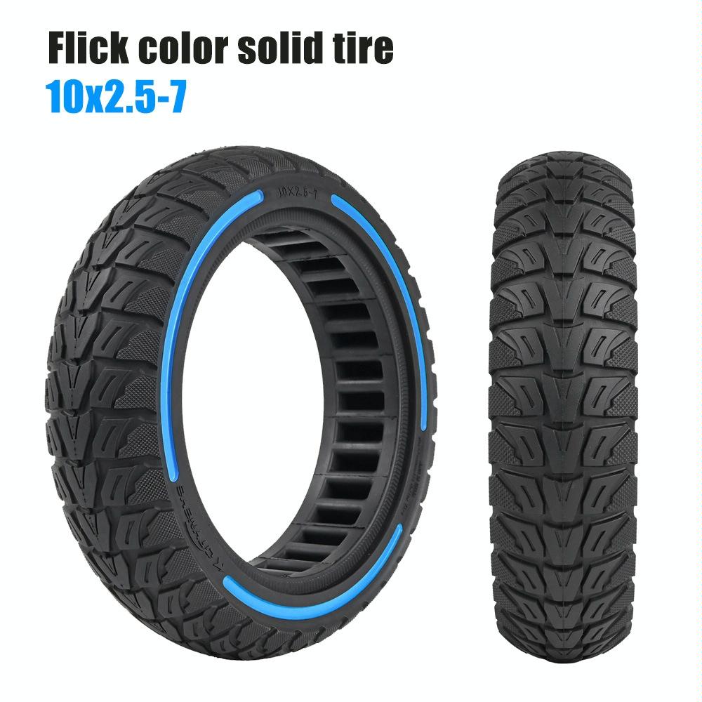 Colourful 2.5-7 Inch Honeycomb Tires for Xiaomi Scooter 4 / 4 Pro - Off-road Flick Design - Red